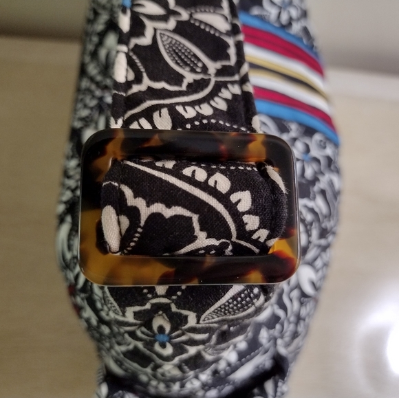 SOLD-Vera Bradley Barcelona Fall 2010 Lisa B Bag Opera Wallet BlackWhite Stripes - Picture 5 of 16